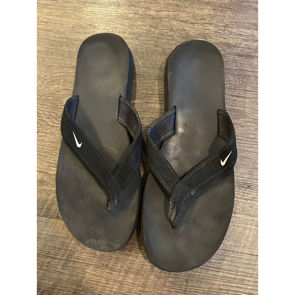 Nike Womens Flip Flop Sandals Comfort Thong Black Size 9